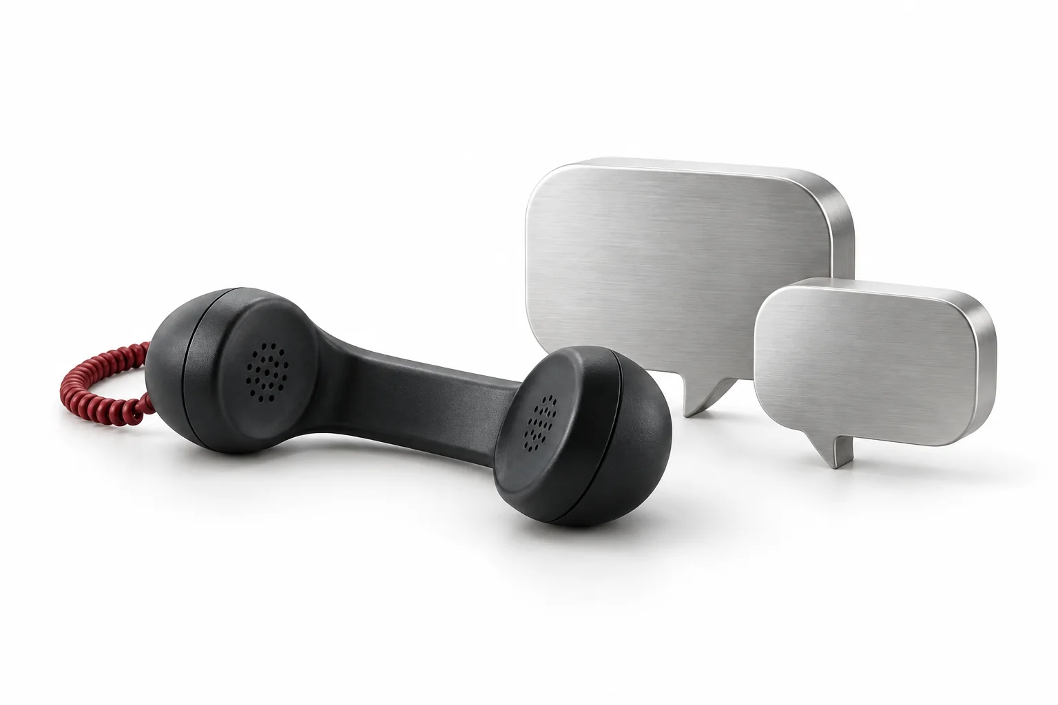 A telephone and dialogue forms